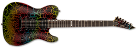 LTD Eclipse  NT '87 Rainbow Crackle 6-String Electric Guitar  